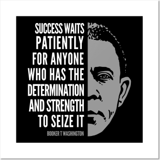 Booker T. Washington Inspirational Quote: Success Posters and Art